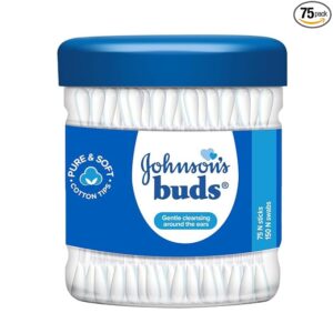 johnson's buds gentle, 150 swabs (white, 75 count)